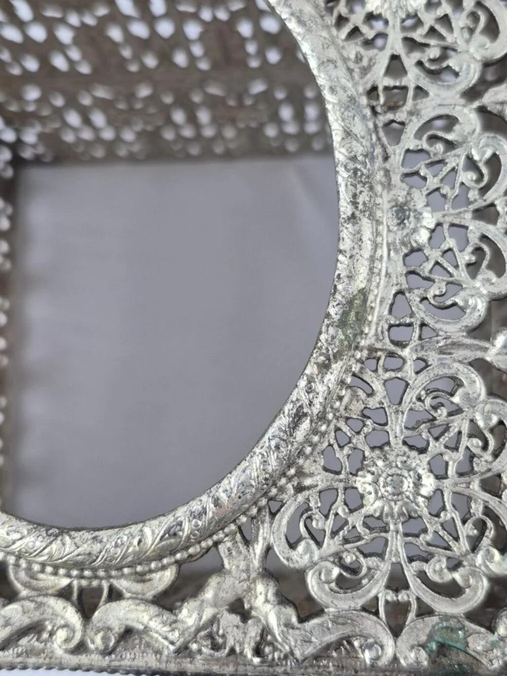Vintage Hollywood Regency Filigree Vanity Ornate Square Tissue Box Cover